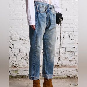 R13 cross over jeans